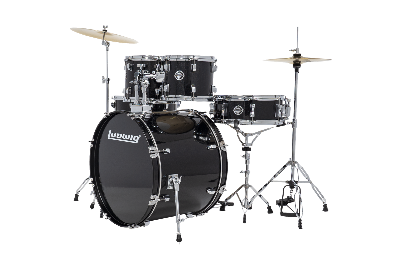 LC19511_Ludwig_Accent_Drive_Black_B_PNG_7825.png Batería acústica Ludwig Accent Fuse 5 piezas 558 cm Negro - Image 1