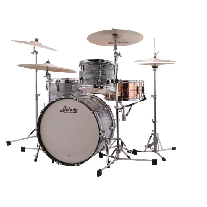 Batería Ludwig Classic Maple Downbeat Vintage Blue Oyster - Image 2