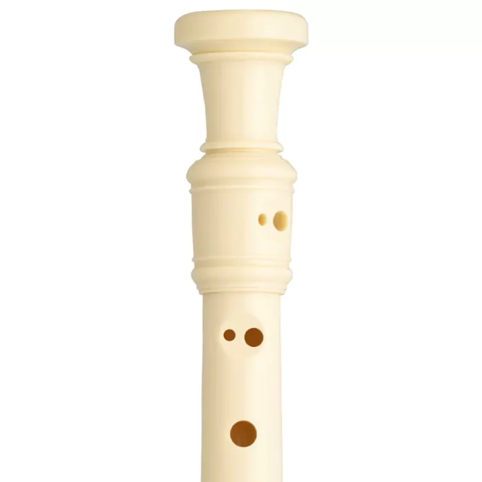 Vista de la flauta dulce soprano Yamaha, modelo YRS-24B