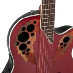 Guitarra Electroacustica Ovation Super Shallow Cutaway Rojo Rubí - Image 3